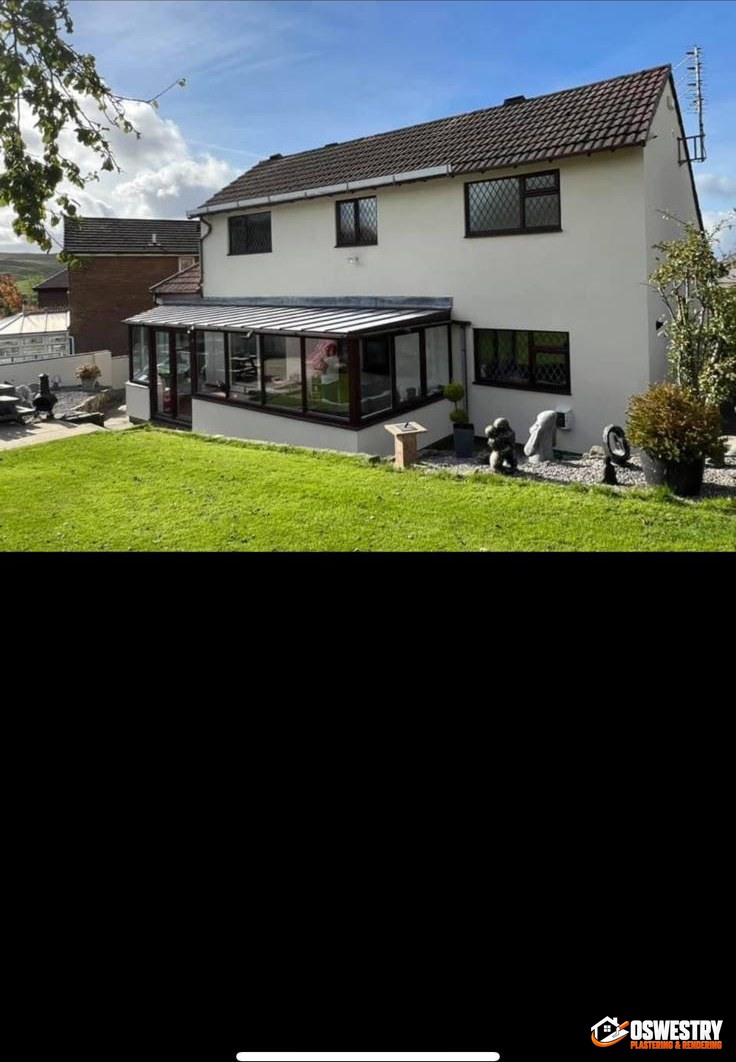 Smooth silicone render, front elevation